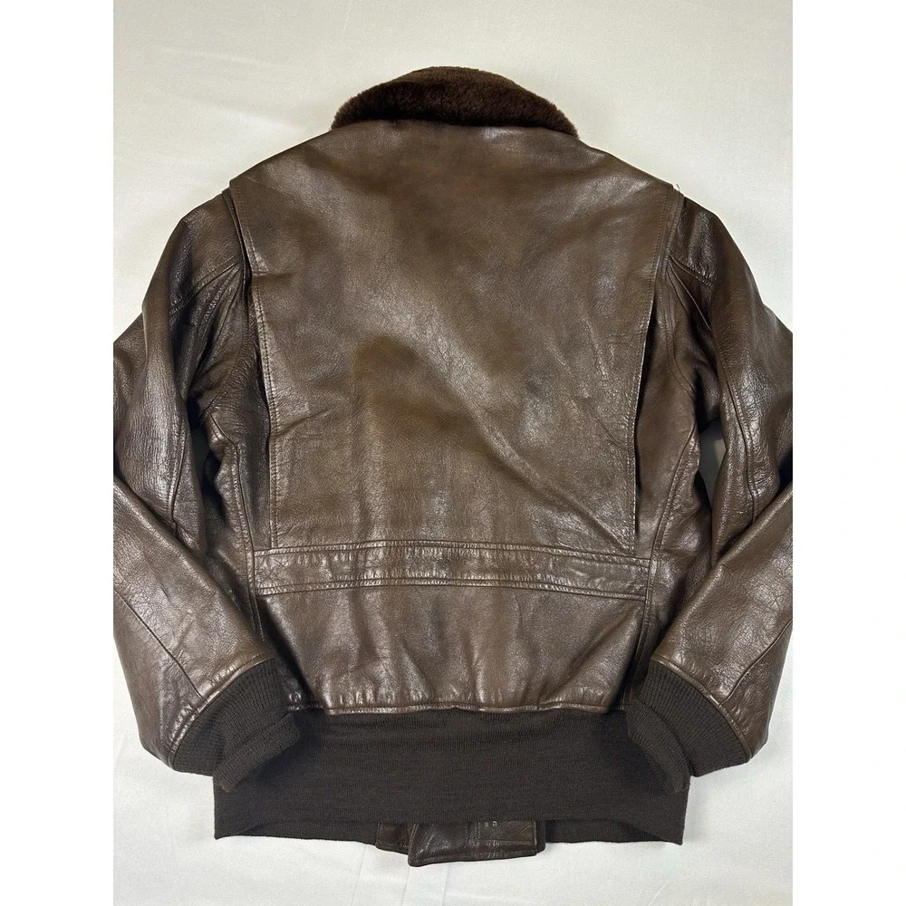 Flight Suits Ltd US‎ Navy G-1 VTG Leather Flight Jacket Size Mens Size 38 Brown